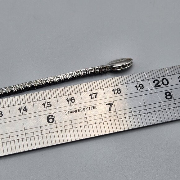 Black Tennis Bracelet with Evil Eye JS 925 - Picture 7 of 9